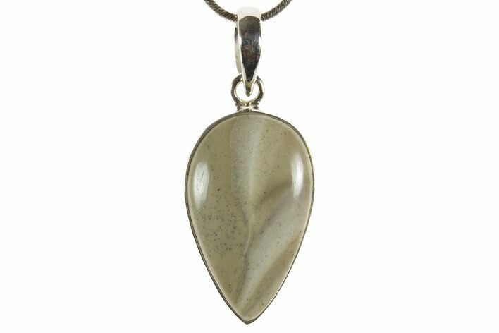 Striped Flint Pendant (Necklace) - Sterling Silver #369871